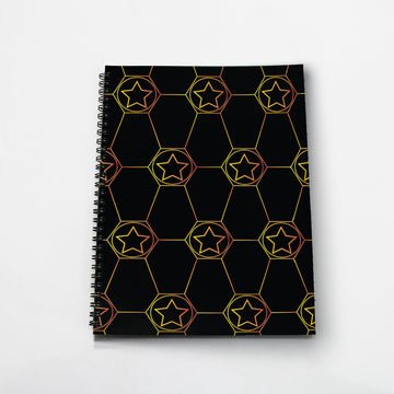 Black Star Pattern Notebook
